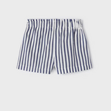 Navy Striped Paperbag Shorts