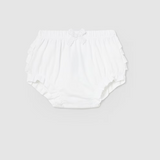 White Ruffled Cotton Bloomers