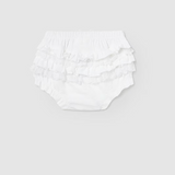 White Ruffled Cotton Bloomers