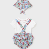 SIZE 12M ONLY 3 Piece Flowers Romper Set