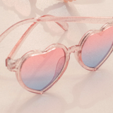 Toddler Pink Glitter Heart Sunglasses