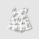 Rabbit Printed Dress with Bloomers