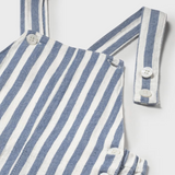 Blue and White Stripe Overalls