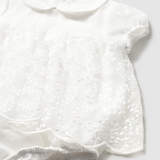 White Tulle Floral Dress