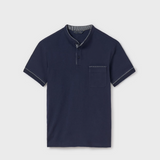 Boy Henley Navy Polo Shirt