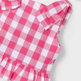 Girl Peplum Top Pink Gingham