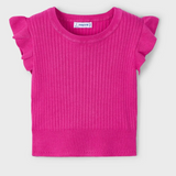 Girls Ribbed Knit Magenta