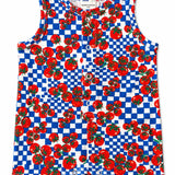 Shortie Romper - Pomodoro Check (Tomato)