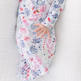Knotted Baby Gown Hat and Headband Set - Bloom