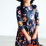 Sweet Tooth 3/4 Sleeve Pocket Twirl Dress