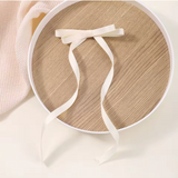 Satin Ribbon Long Bow Clip - Color Options