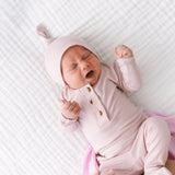 Top & Bottom 4Pc Newborn Set - Dusty Rose