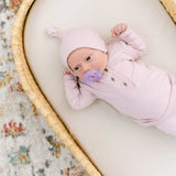 Top & Bottom 4Pc Newborn Set - Dusty Rose