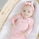 Top + Bottom Newborn Outfit - Pink