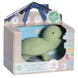 Turtle Natural Organic Rubber Teether, Rattle & Bath Toy