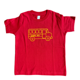 Red School Bus Cotton Tee
