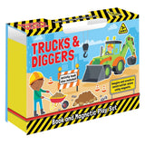 Trucks and Diggers Book & Magnetic Playset