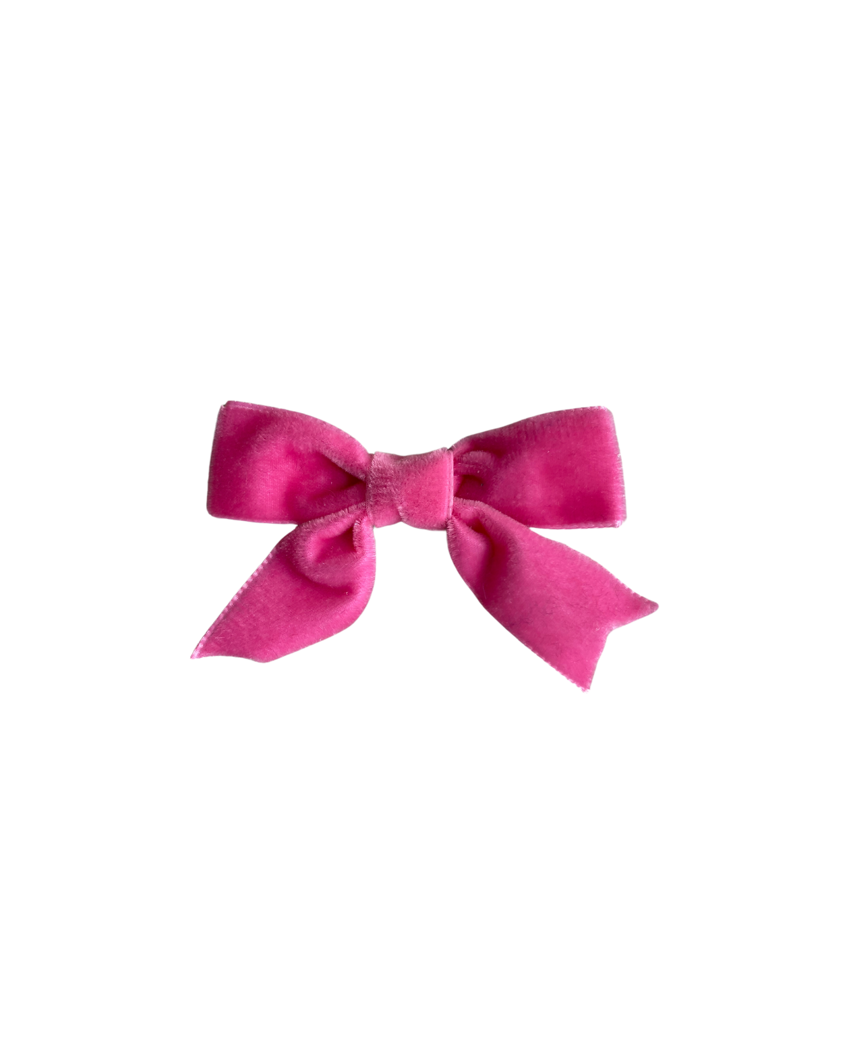 Mini Velvet Two-Loop Bow with Fancy Cut Tail