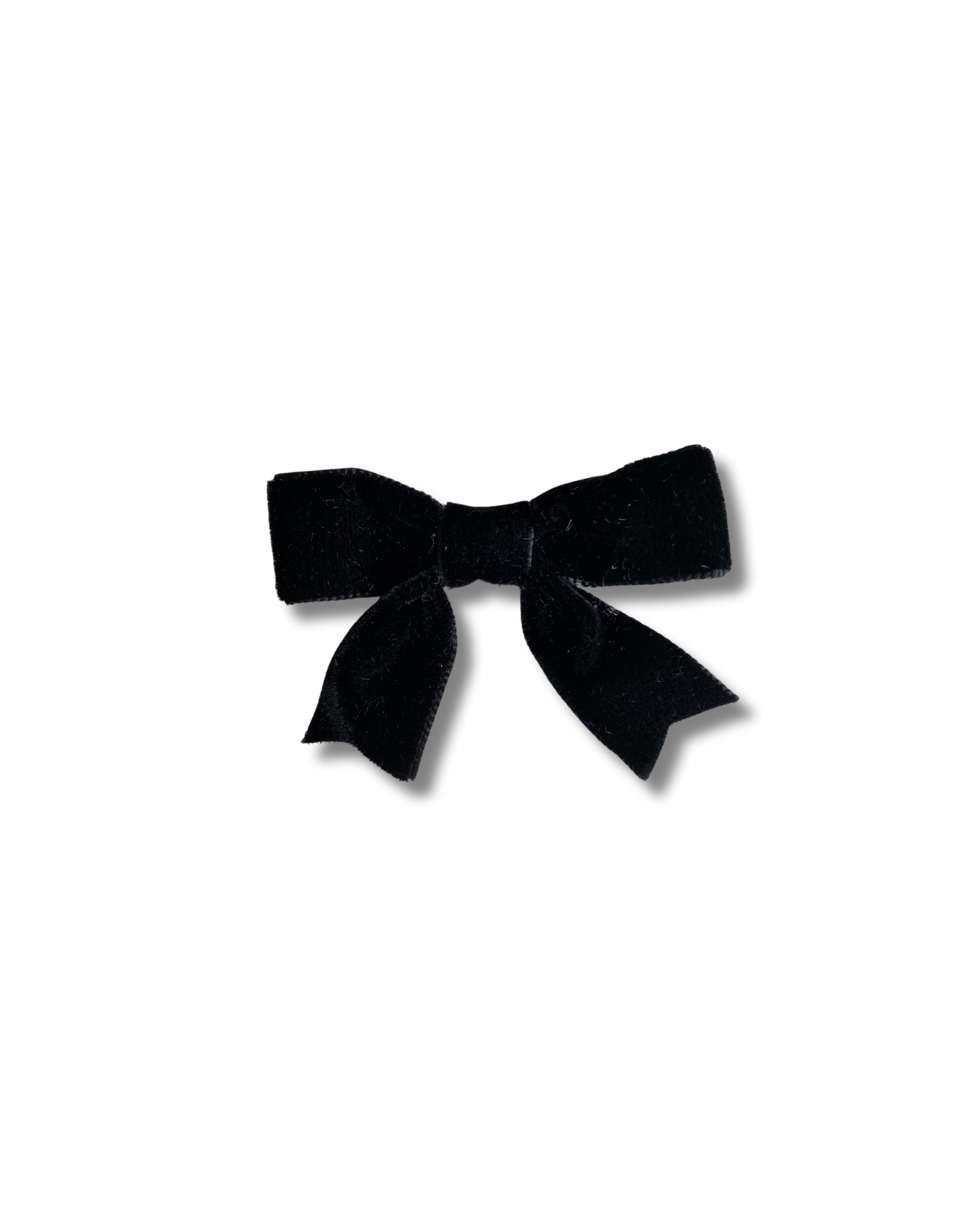 Mini Velvet Two-Loop Bow with Fancy Cut Tail