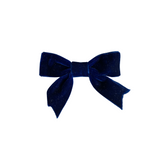 Mini Velvet Two-Loop Bow with Fancy Cut Tail