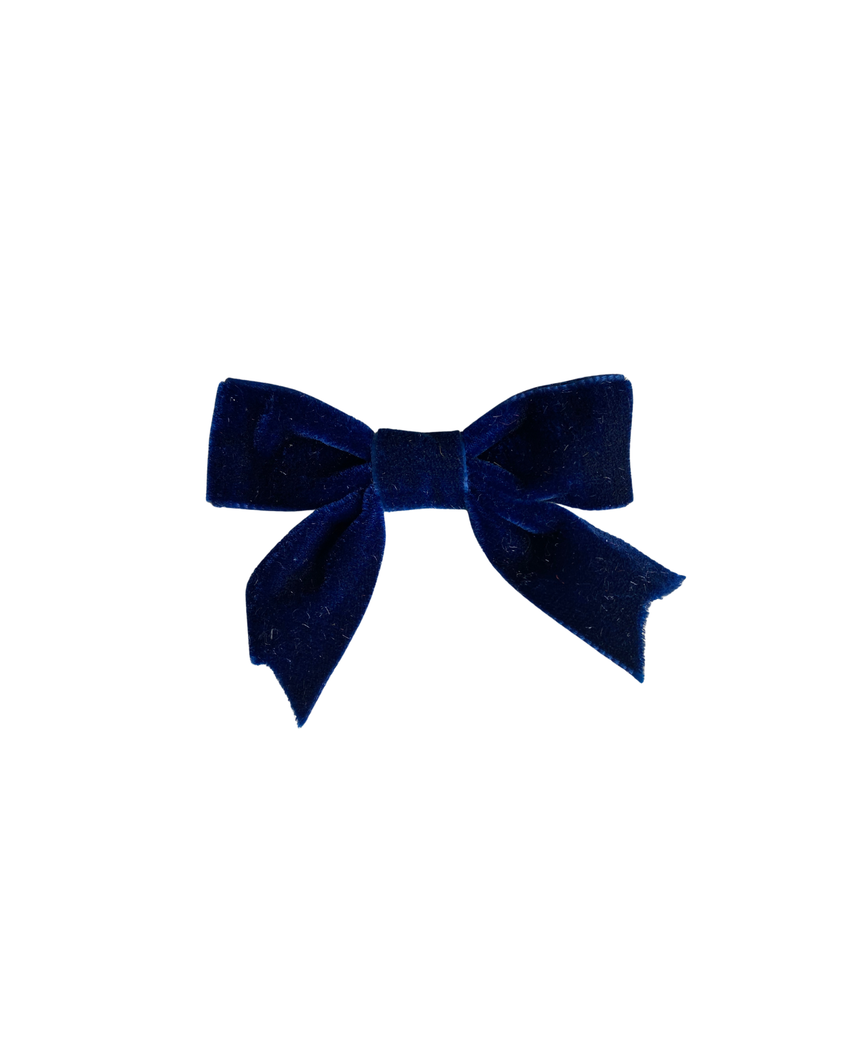 Mini Velvet Two-Loop Bow with Fancy Cut Tail