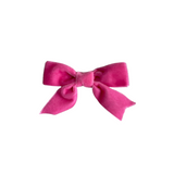 Mini Velvet Two-Loop Bow with Fancy Cut Tail