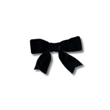 Mini Velvet Two-Loop Bow with Fancy Cut Tail