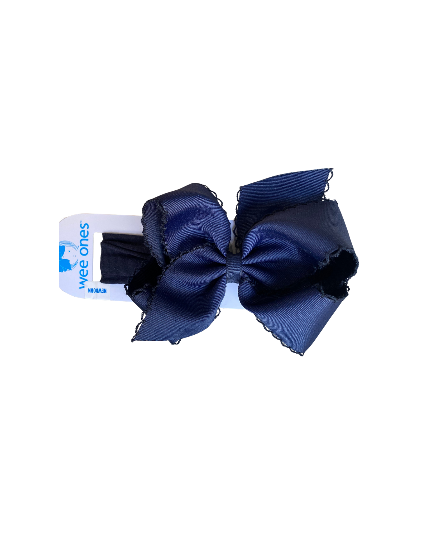 King Grosgrain Hair Bow Moonstitch on Jersey Headband