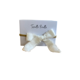 White Velvet Headband Bow