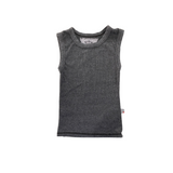 Ribbed Tank Top- Grey/Black