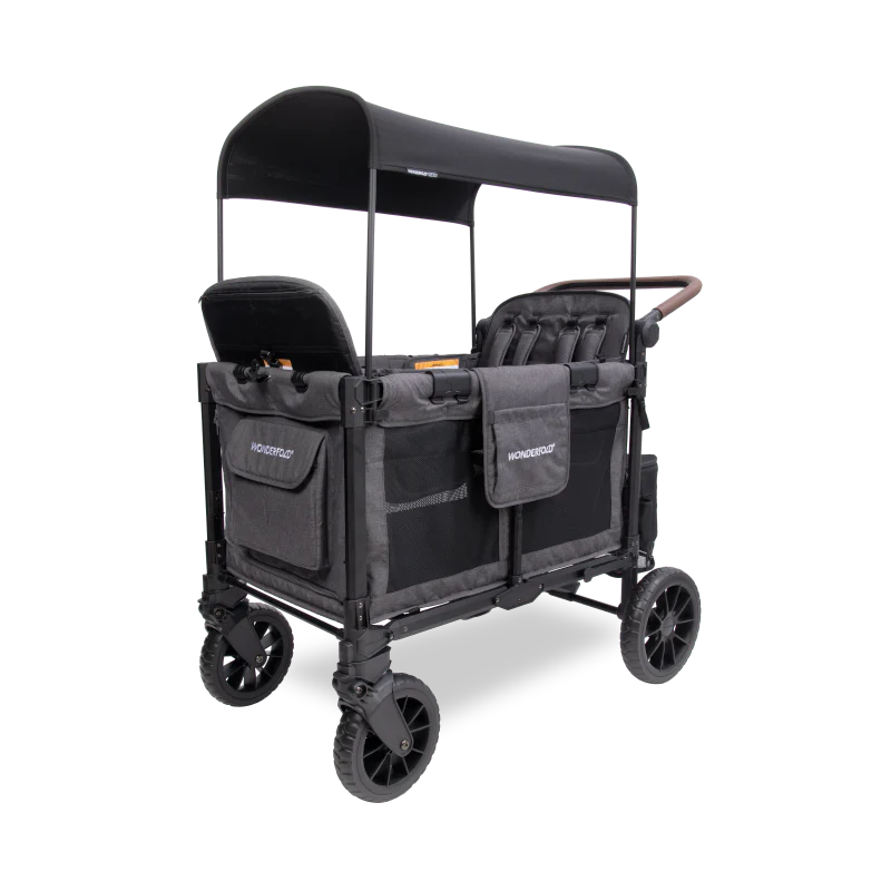 W4 Luxe Quad Stroller Wagon - Volcanic Black