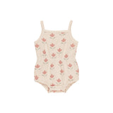 Waffle Cinch Romper || Tulips