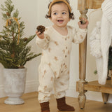 Waffle Long Sleeve Jumpsuit | Gingerbread