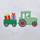 White Houston Shirt - Tractor with Gifts