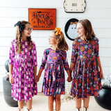 Witches Boo 3/4 Sleeve Pocket Twirl Dress