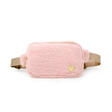 Fuzzy Belt Bag w/ Heart For Kids