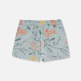 Baby Blue Floral French Terry Short