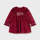 Baby Velvet Dress - Cherry