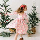 Gwendolyn Dress in Santa Cocoa | Girls Christmas