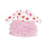 Big Hearts L/S Layered Tulle Dress