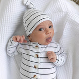 Top and Bottom Baby Outfit - Black Stripes