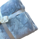 Dusty Blue Chenille Blanket