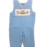 Blue Gingham Embroidered Pumpkin Longall