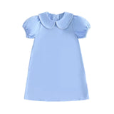 Blue Peter Pan Collar Dress w/ White Trim