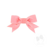 Mini Velvet Two-Loop Bow with Fancy Cut Tail