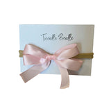 Satin Pink Bow Headband