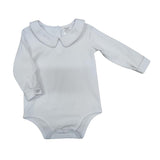 Boy Collared Onesie - White