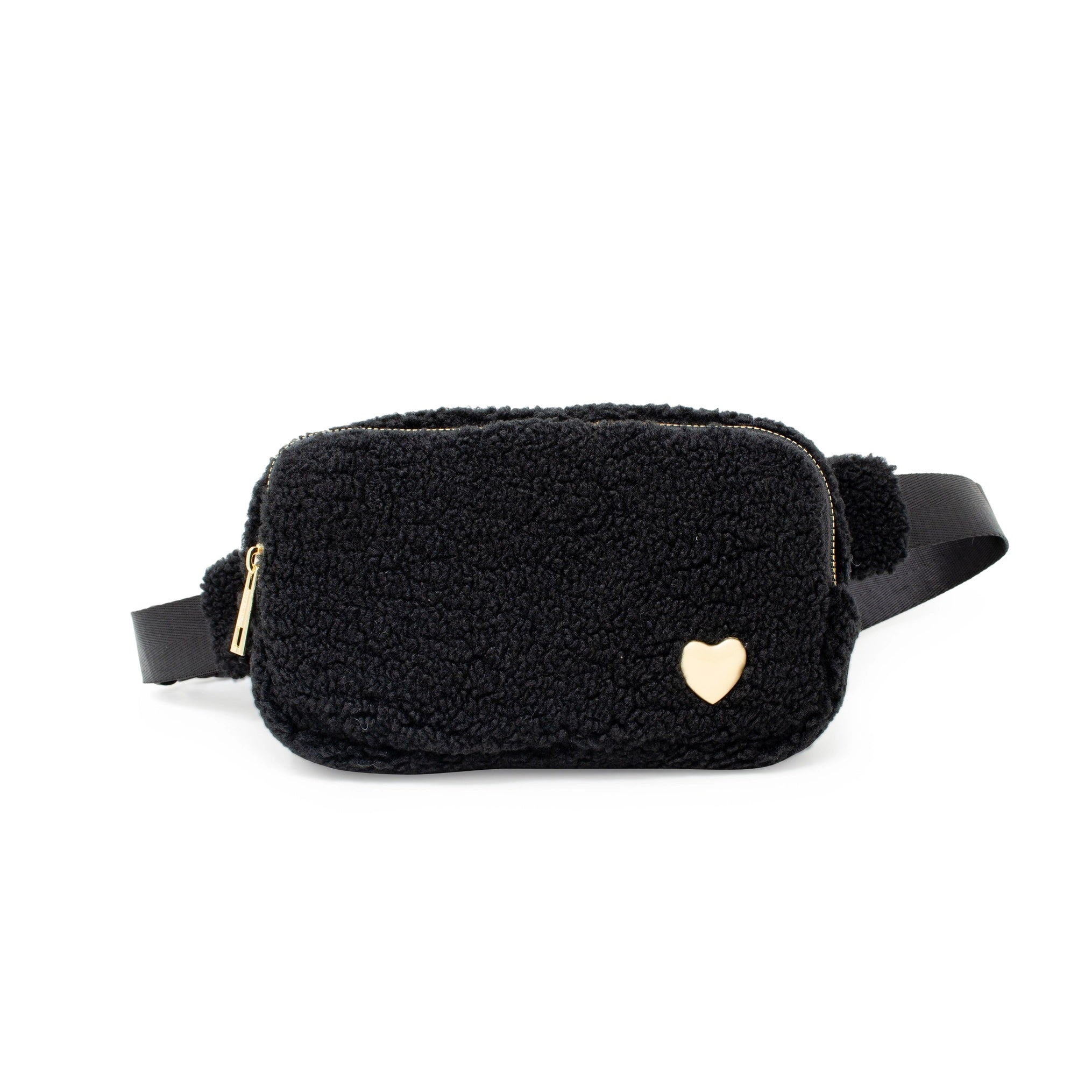 Fuzzy Belt Bag w/ Heart For Kids