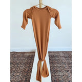 Knotted Gown with Hat Set - Camel