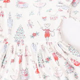 Clara's Christmas Twirl Flutter Bodysuit